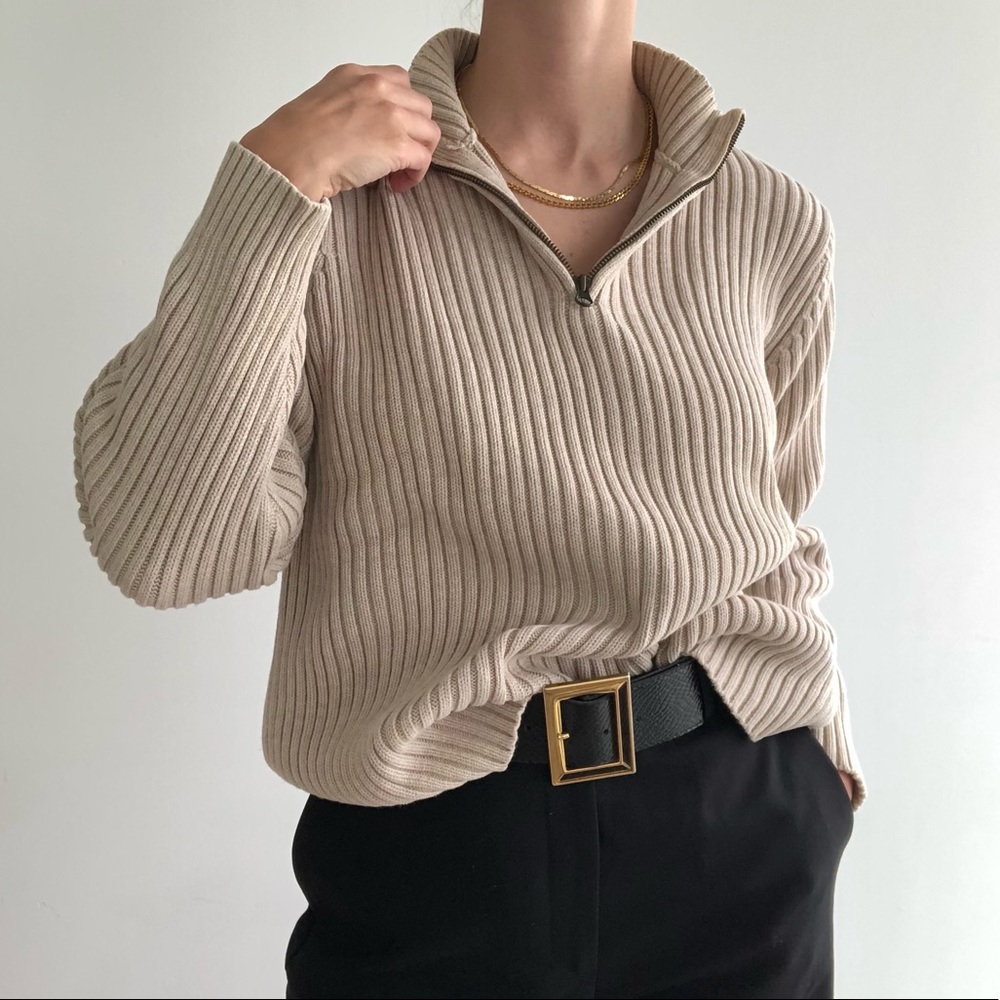 ➕SOLD➕ Chunky Half Zip Pullover Sweater